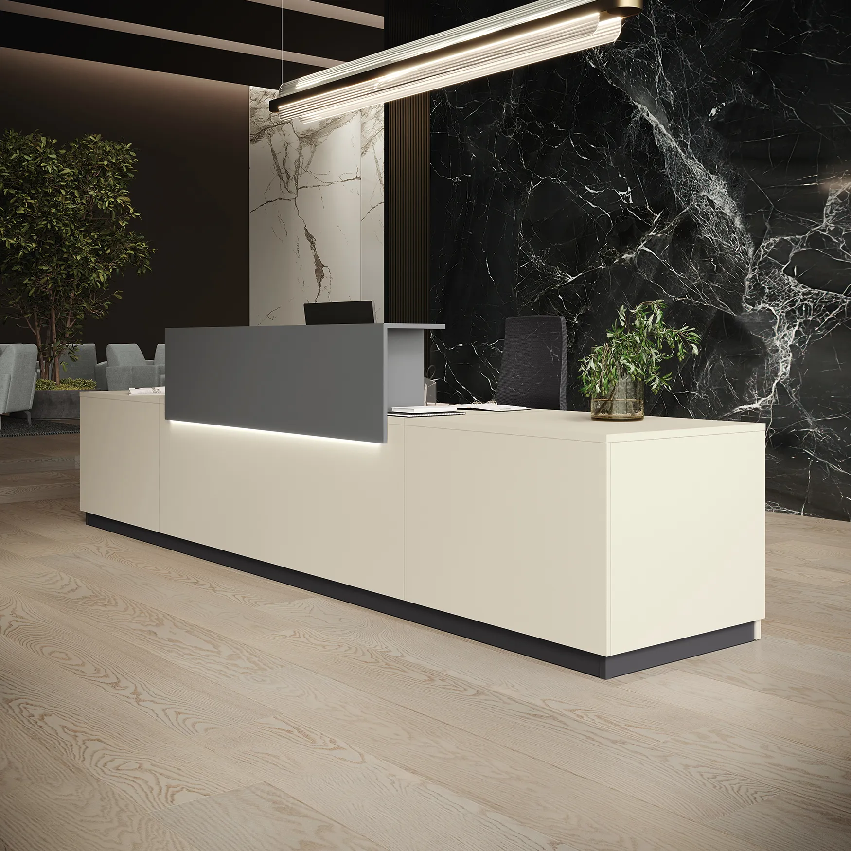 Banco reception su misura con design professionale – Vesentini Creazione d'interni, Casaleone (VR)