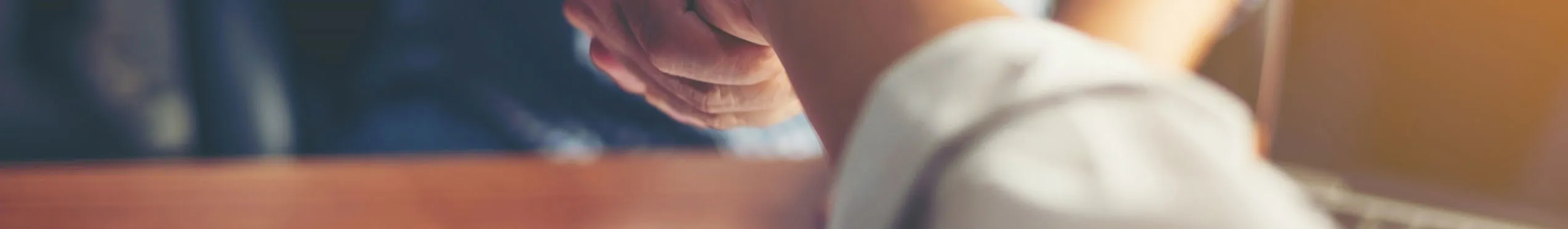 Due persone che si stringono la mano